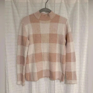 89th + Madison Soft Pink Checkered Sweater